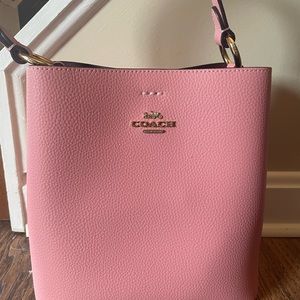 Pink Coach small tote handbag